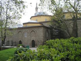 Pohled na Zelenou mešitu ve městě Bursa Bursa - Zelená mešita
