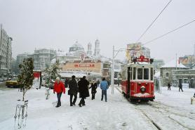 Turecký Istanbul pod sněhem